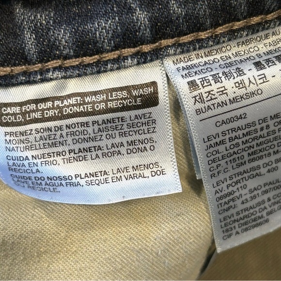 Levi's 511 Y2K Slim Fit Men's Jeans 32x32 Playa Blue Wash Made in Mexico - Picture 7 of 8